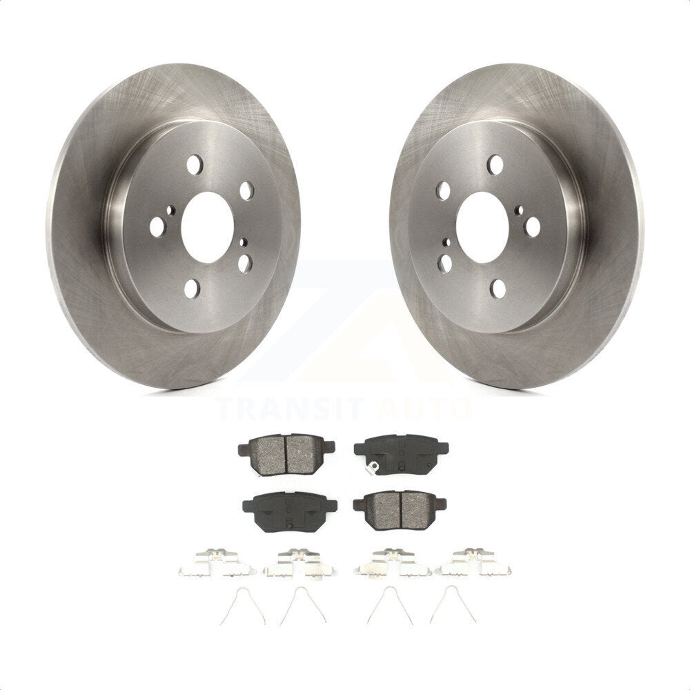 Rear Disc Brake Rotors And Semi-Metallic Pads Kit For Toyota Corolla Prius Matrix Prime Pontiac Vibe Lexus CT200h Plug-In K8S-101559 by Transit Auto