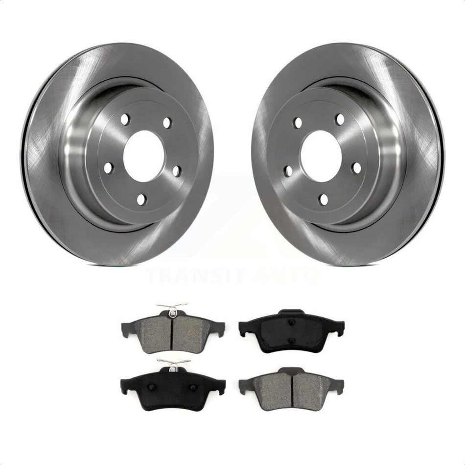 Rear Disc Brake Rotors And Semi-Metallic Pads Kit For 2008-2010 Chevrolet Cobalt SS K8S-101562 by Transit Auto