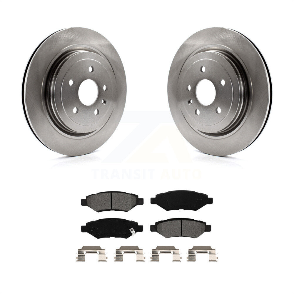 Rear Disc Brake Rotors And Semi-Metallic Pads Kit For Cadillac CTS K8S-101566 by Transit Auto