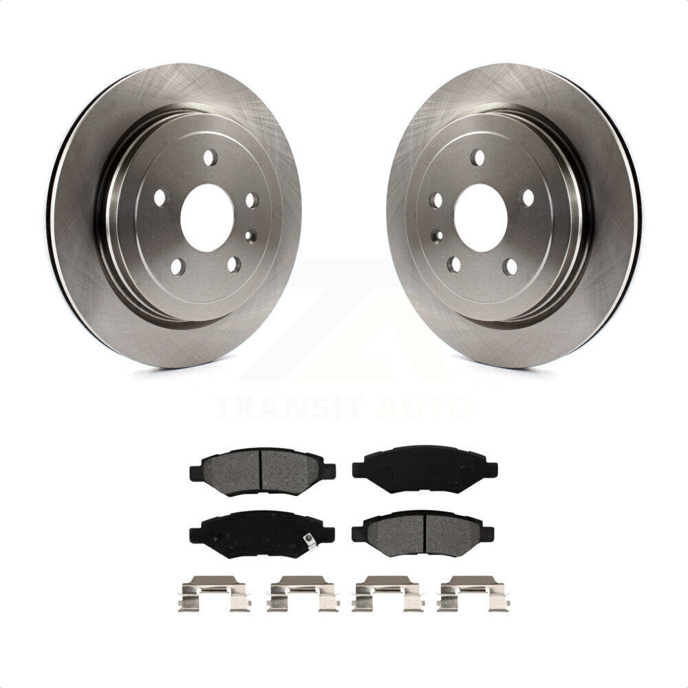 Rear Disc Brake Rotors And Semi-Metallic Pads Kit For Chevrolet Camaro Cadillac CTS K8S-101568 by Transit Auto