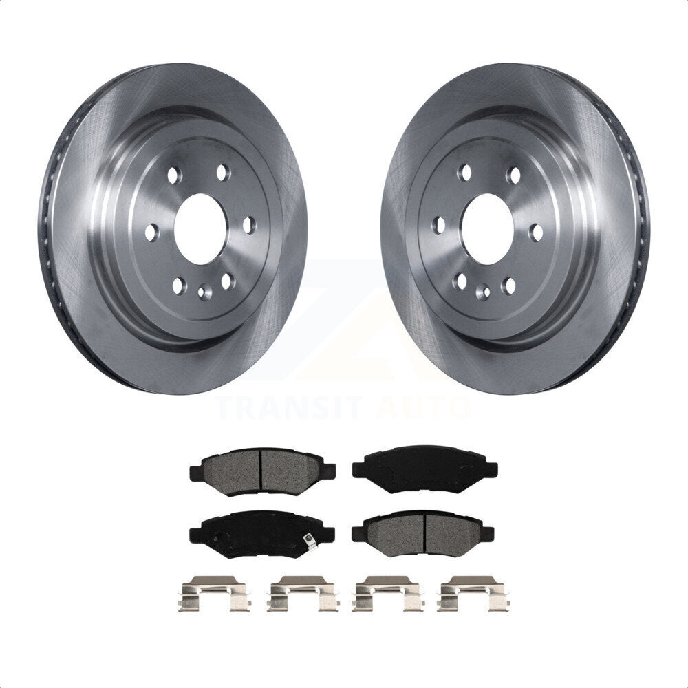 Rear Disc Brake Rotors And Semi-Metallic Pads Kit For Cadillac SRX Saab 9-4X K8S-101569 by Transit Auto