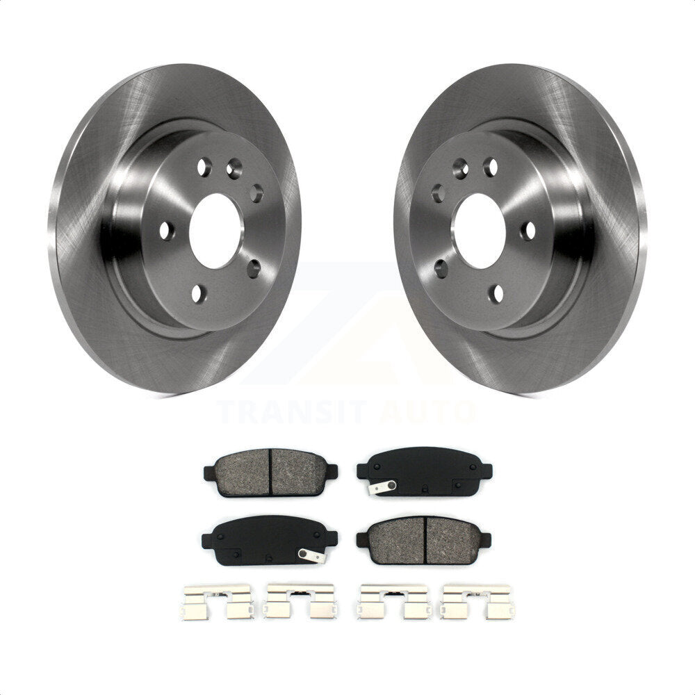 Rear Disc Brake Rotors And Semi-Metallic Pads Kit For Chevrolet Cruze Sonic Buick Encore Trax Limited K8S-101571 by Transit Auto