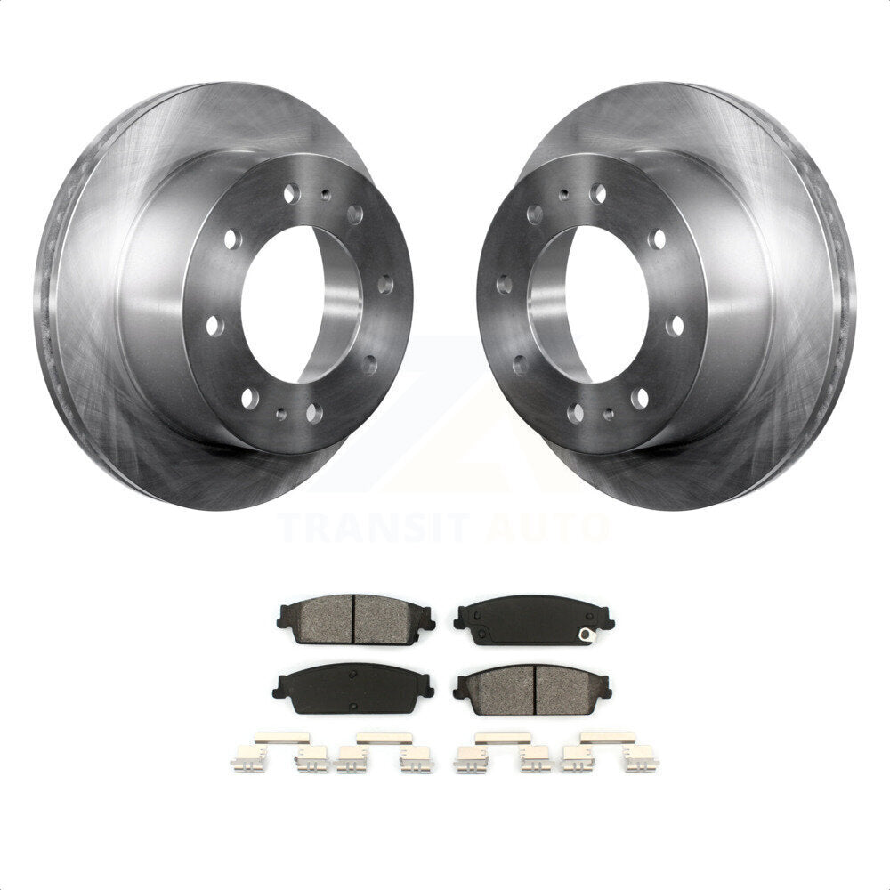 Rear Disc Brake Rotors And Semi-Metallic Pads Kit For 2011 Chevrolet Silverado 1500 Hybrid K8S-101574 by Transit Auto