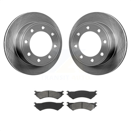 Rear Disc Brake Rotors And Semi-Metallic Pads Kit For Ford E-350 Super Duty E-250 Econoline Club Wagon E-150 K8S-101594 by Transit Auto