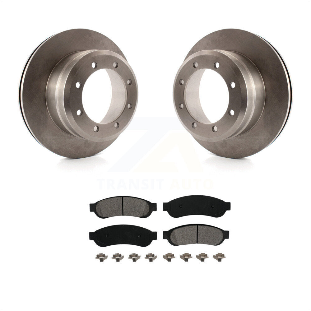 Rear Disc Brake Rotors And Semi-Metallic Pads Kit For 2005-2007 Ford F-350 Super Duty With Dual Wheels K8S-101619 by Transit Auto