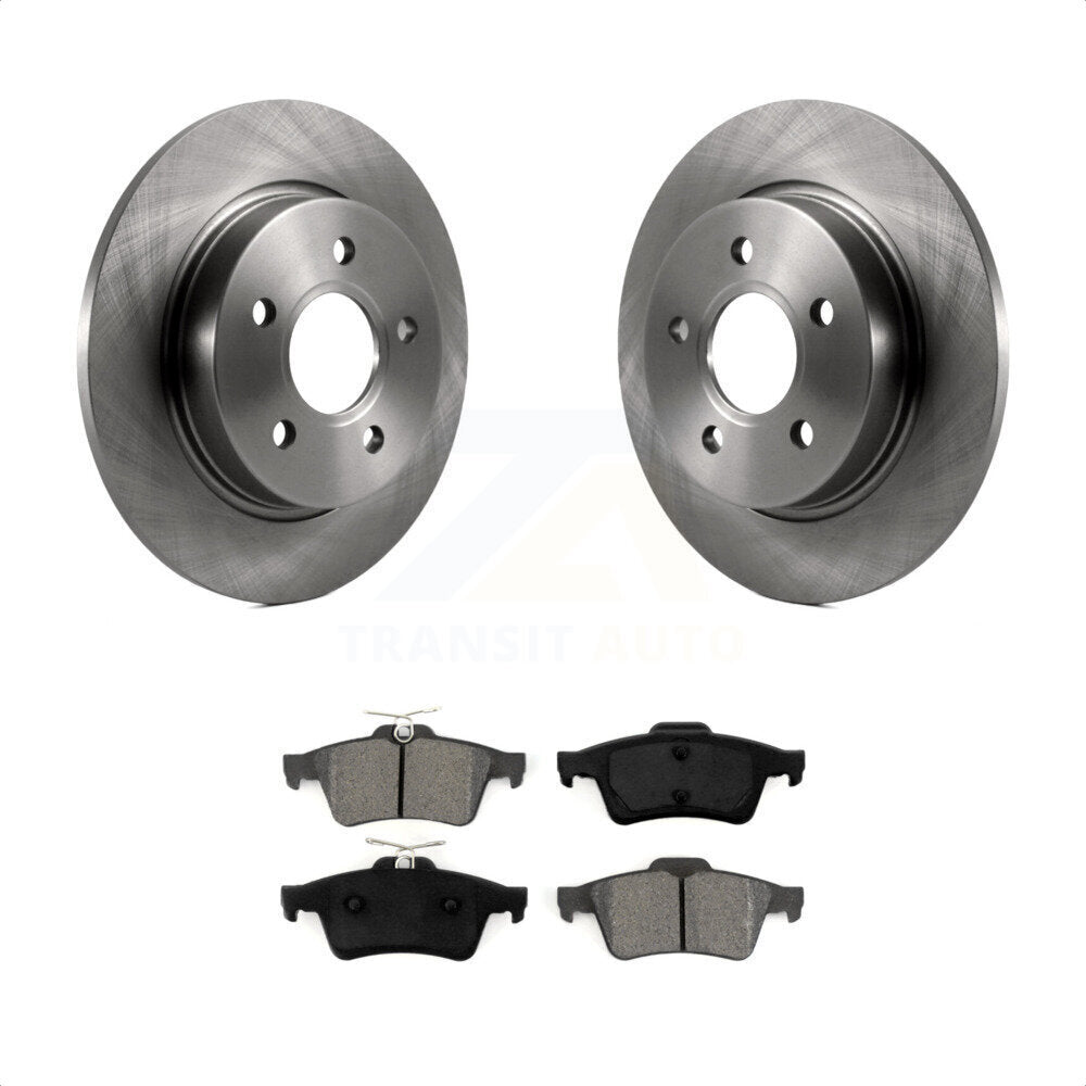 Rear Disc Brake Rotors And Semi-Metallic Pads Kit For Ford Focus K8S-101636 by Transit Auto