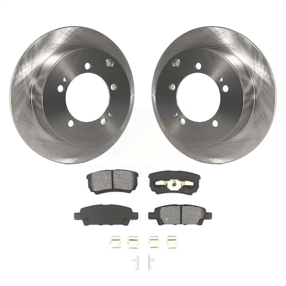 Rear Disc Brake Rotors And Semi-Metallic Pads Kit For Mitsubishi Lancer Outlander K8S-101652 by Transit Auto