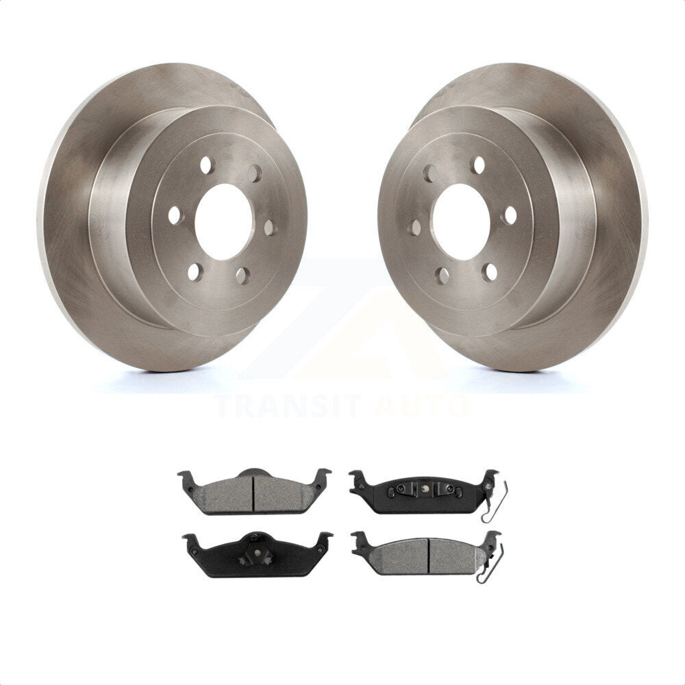 Rear Disc Brake Rotors And Semi-Metallic Pads Kit For 2003-2004 Dodge Dakota K8S-101664 by Transit Auto