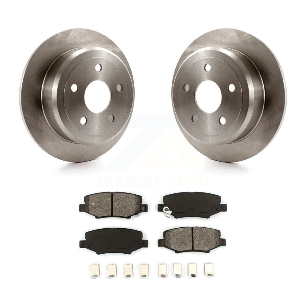 Rear Disc Brake Rotors And Semi-Metallic Pads Kit For Jeep Wrangler JK K8S-101676 by Transit Auto