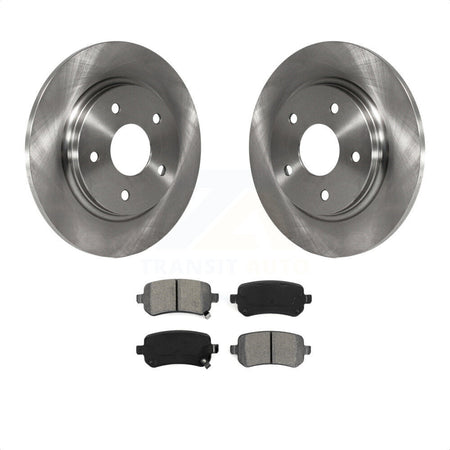 Rear Disc Brake Rotors And Semi-Metallic Pads Kit For Dodge Grand Caravan Chrysler Town & Country Journey Volkswagen Routan Ram C/V K8S-101681 by Transit Auto