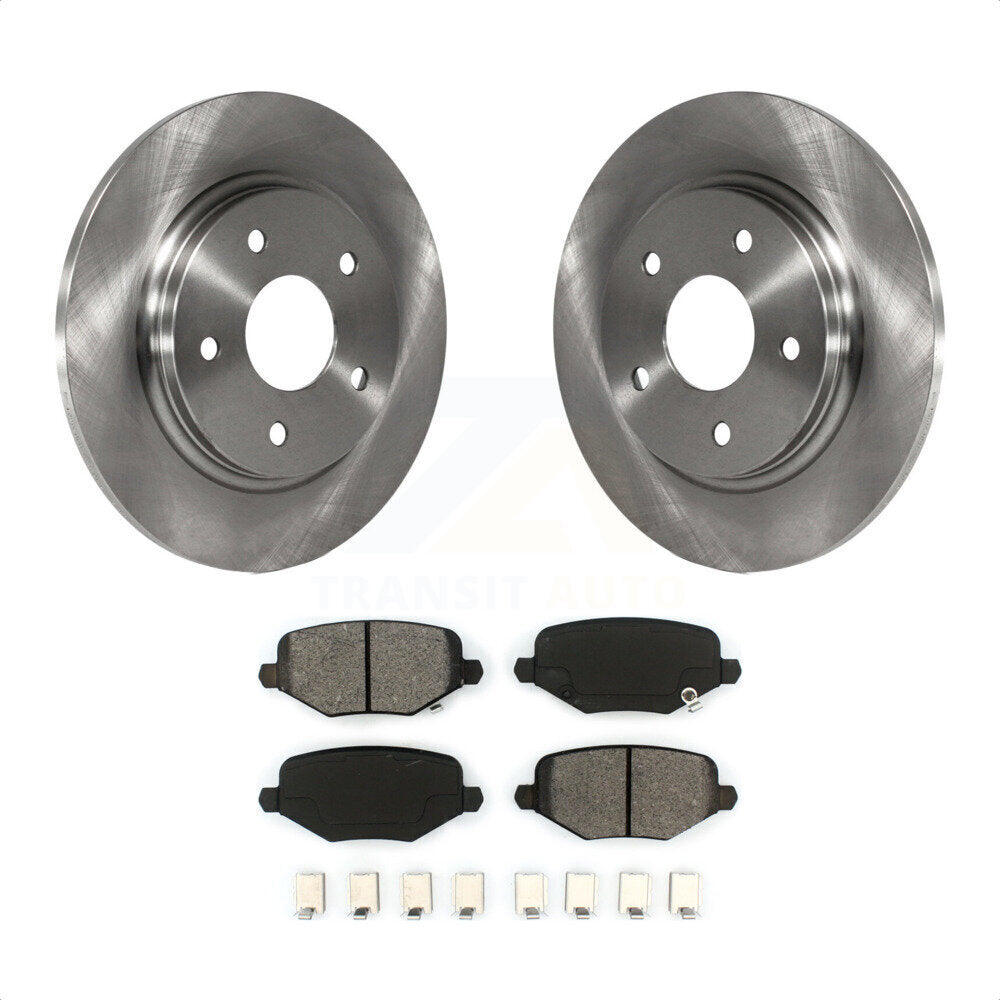 Rear Disc Brake Rotors And Semi-Metallic Pads Kit For Dodge Grand Caravan Chrysler Town & Country Journey Ram C/V Volkswagen Routan K8S-101683 by Transit Auto