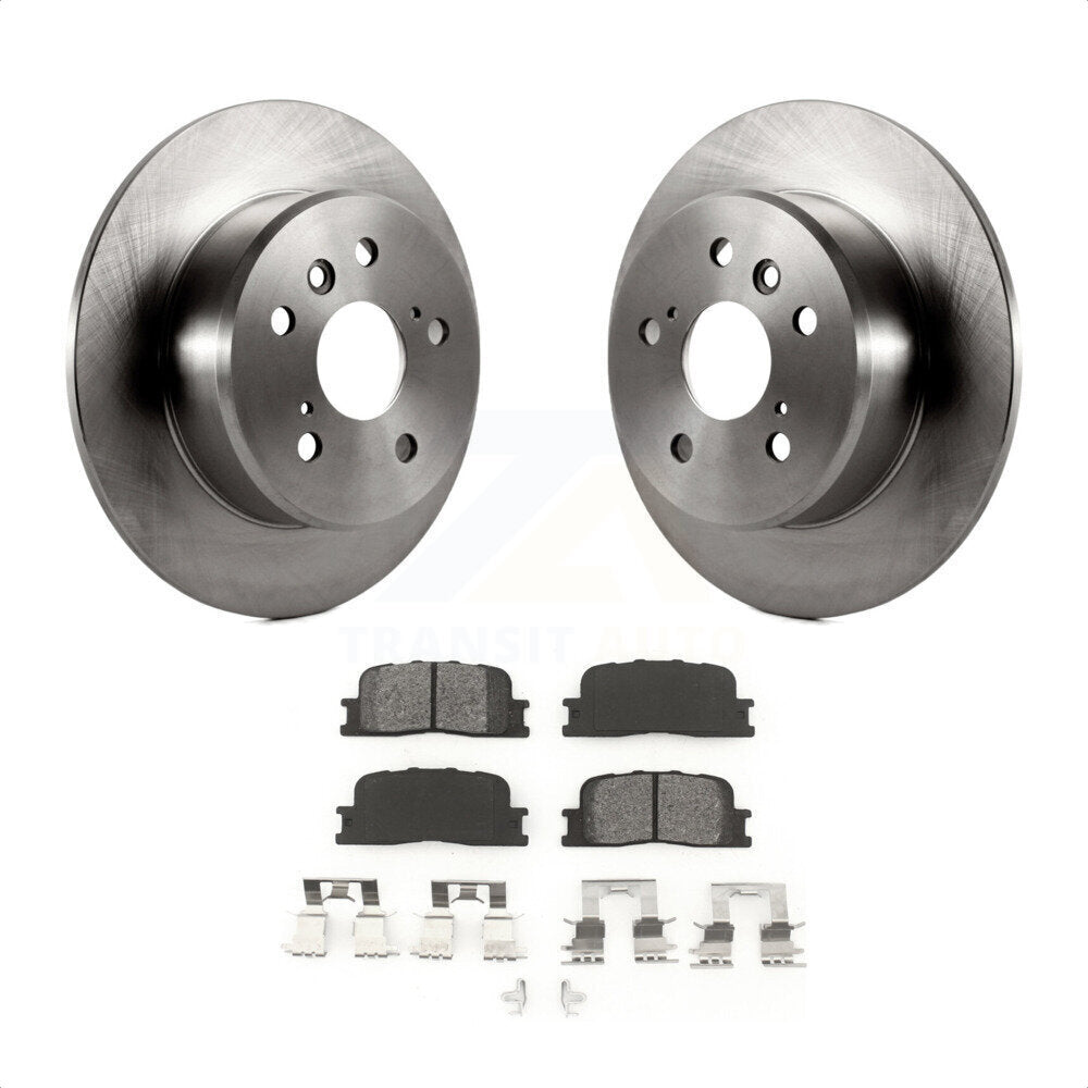 Rear Disc Brake Rotors And Semi-Metallic Pads Kit For 2001-2003 Toyota Highlander FWD K8S-101712 by Transit Auto