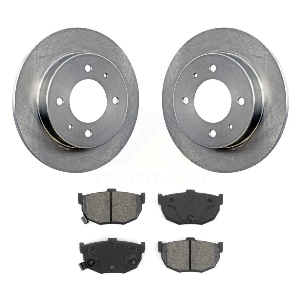 Rear Disc Brake Rotors And Semi-Metallic Pads Kit For Hyundai Elantra Tiburon K8S-101718 by Transit Auto