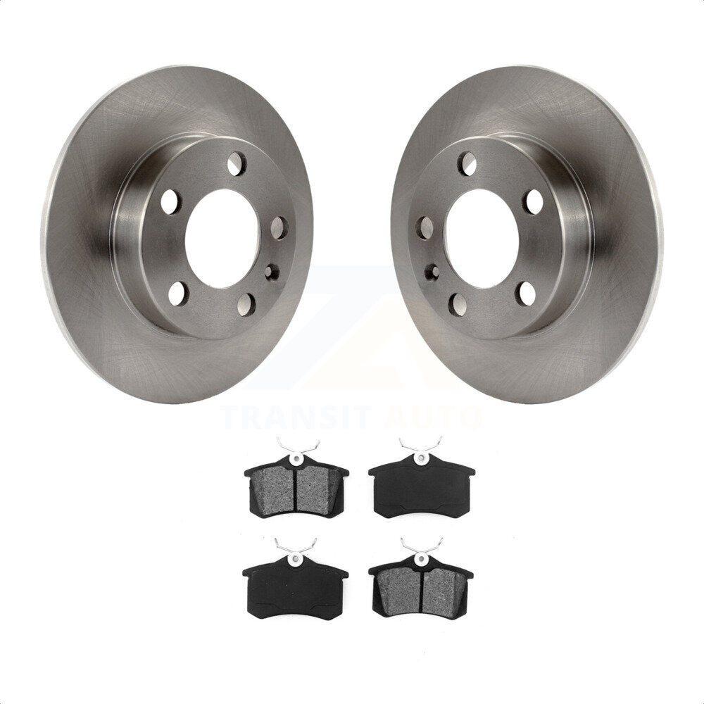 Rear Disc Brake Rotors And Semi-Metallic Pads Kit For Volkswagen Jetta Beetle Golf Audi TT City K8S-101732 by Transit Auto