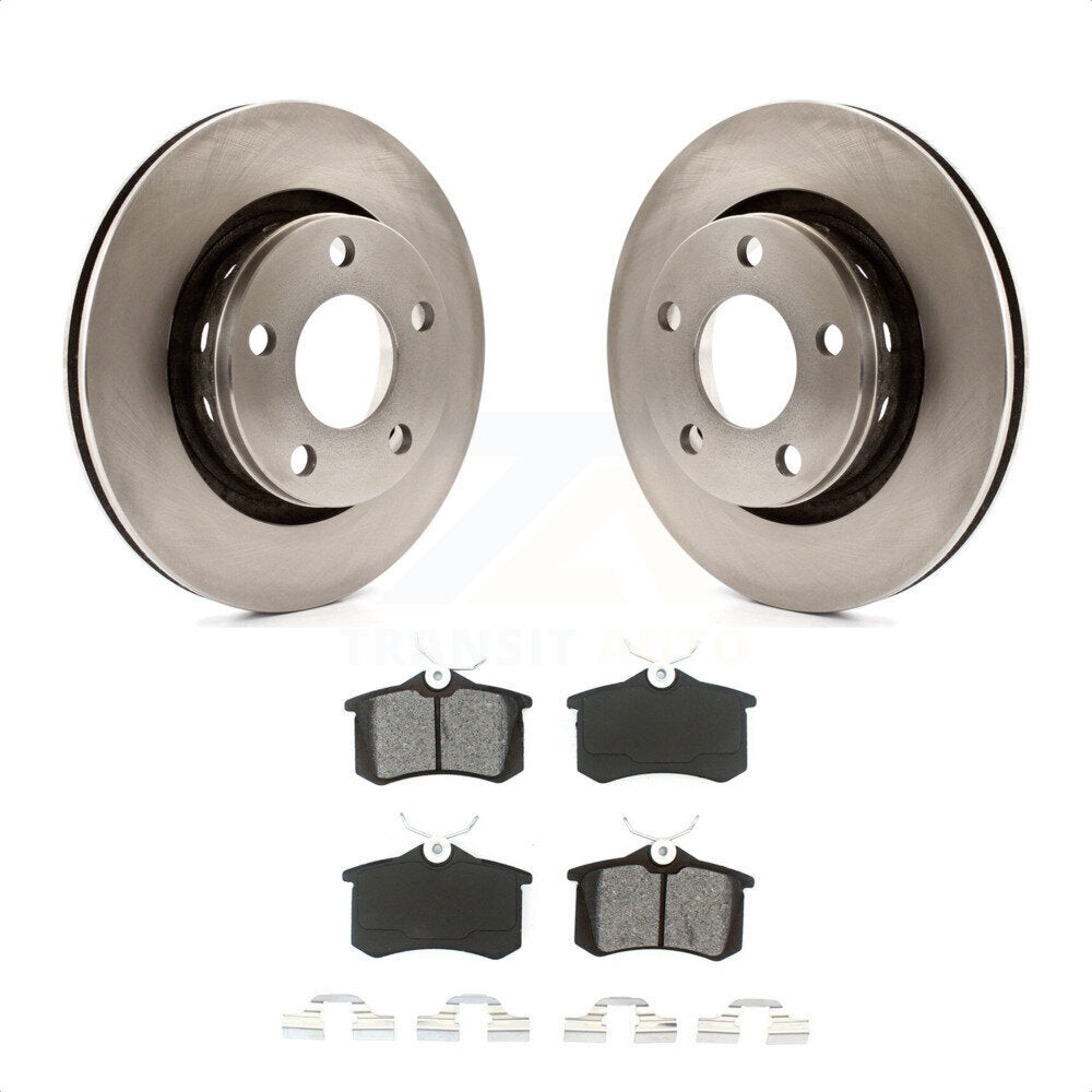 Rear Disc Brake Rotors And Semi-Metallic Pads Kit For 2004 Audi A6 Quattro With 269mm Diameter Rotor K8S-101750 by Transit Auto