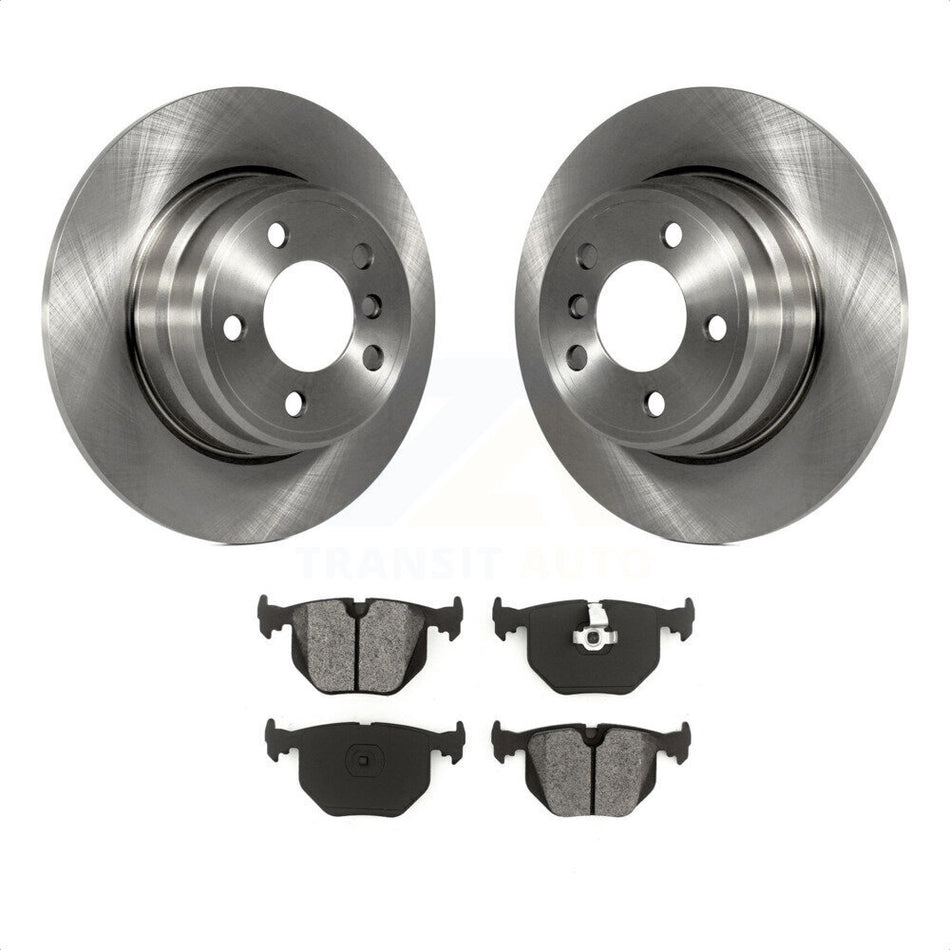 Rear Disc Brake Rotors And Semi-Metallic Pads Kit For BMW X5 K8S-101752 by Transit Auto