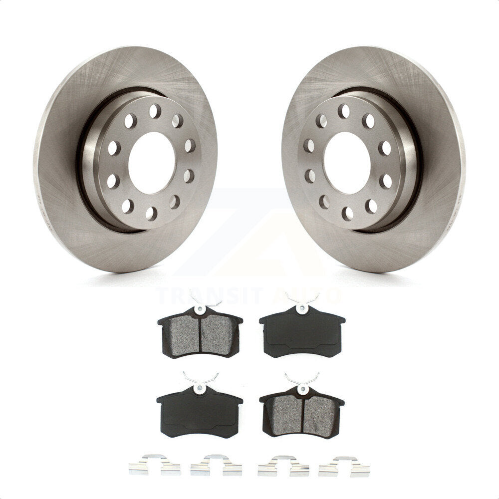 Rear Disc Brake Rotors And Semi-Metallic Pads Kit For Audi A4 Quattro With 255mm Diameter Rotor K8S-101772 by Transit Auto