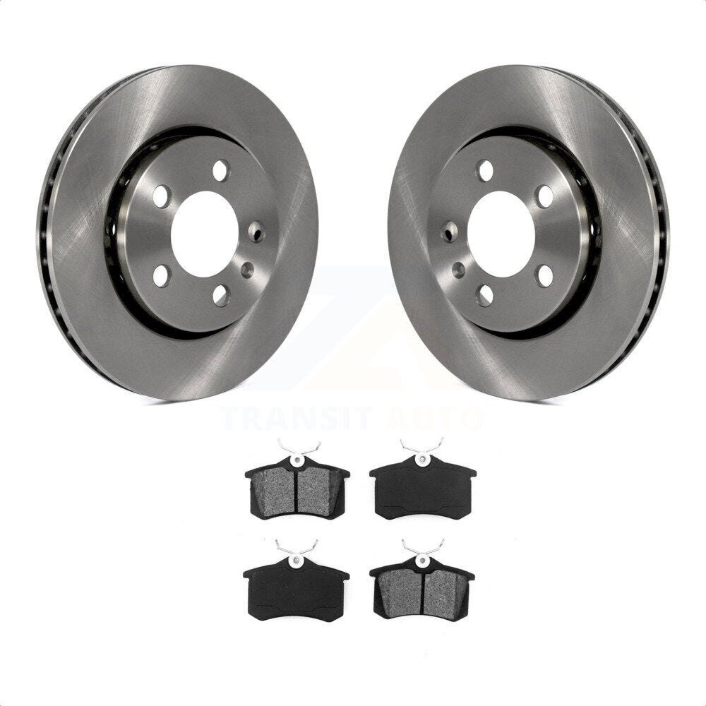 Rear Disc Brake Rotors And Semi-Metallic Pads Kit For Volkswagen Jetta Golf Audi TT Quattro R32 K8S-101781 by Transit Auto