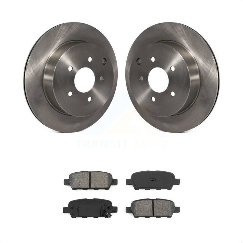 Rear Disc Brake Rotors And Semi-Metallic Pads Kit For Nissan Murano INFINITI Pathfinder QX60 Q50 Quest FX35 JX35 Q60 M37 QX70 Q70 Q70L FX45 FX37 M56 M35h K8S-101786 by Transit Auto