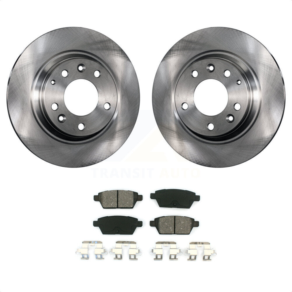 Rear Disc Brake Rotors And Semi-Metallic Pads Kit For Ford Fusion Mazda 6 Lincoln MKZ Mercury Milan Zephyr K8S-101789 by Transit Auto