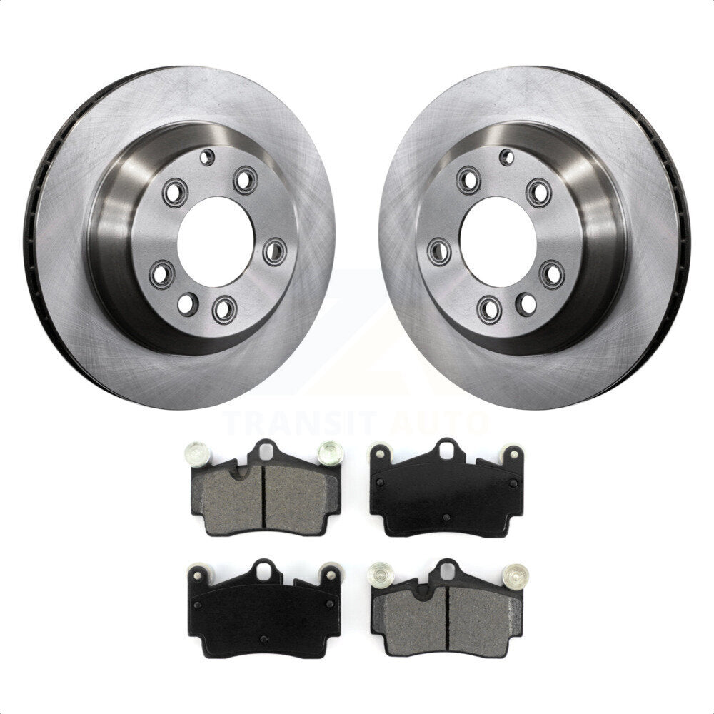 Rear Disc Brake Rotors And Semi-Metallic Pads Kit For Audi Q7 Porsche Cayenne Volkswagen Touareg K8S-101804 by Transit Auto