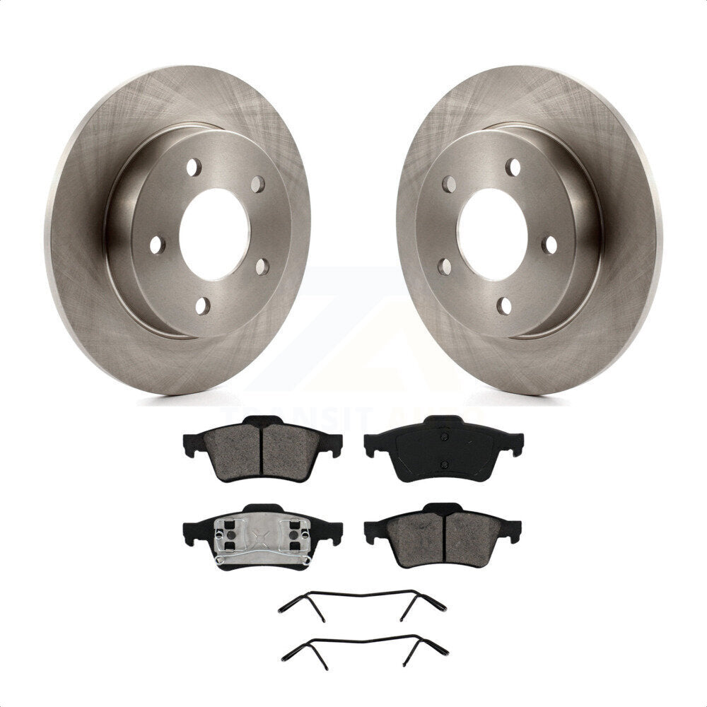 Rear Disc Brake Rotors And Semi-Metallic Pads Kit For 2004-2005 Mazda 3 2.0L K8S-101810 by Transit Auto