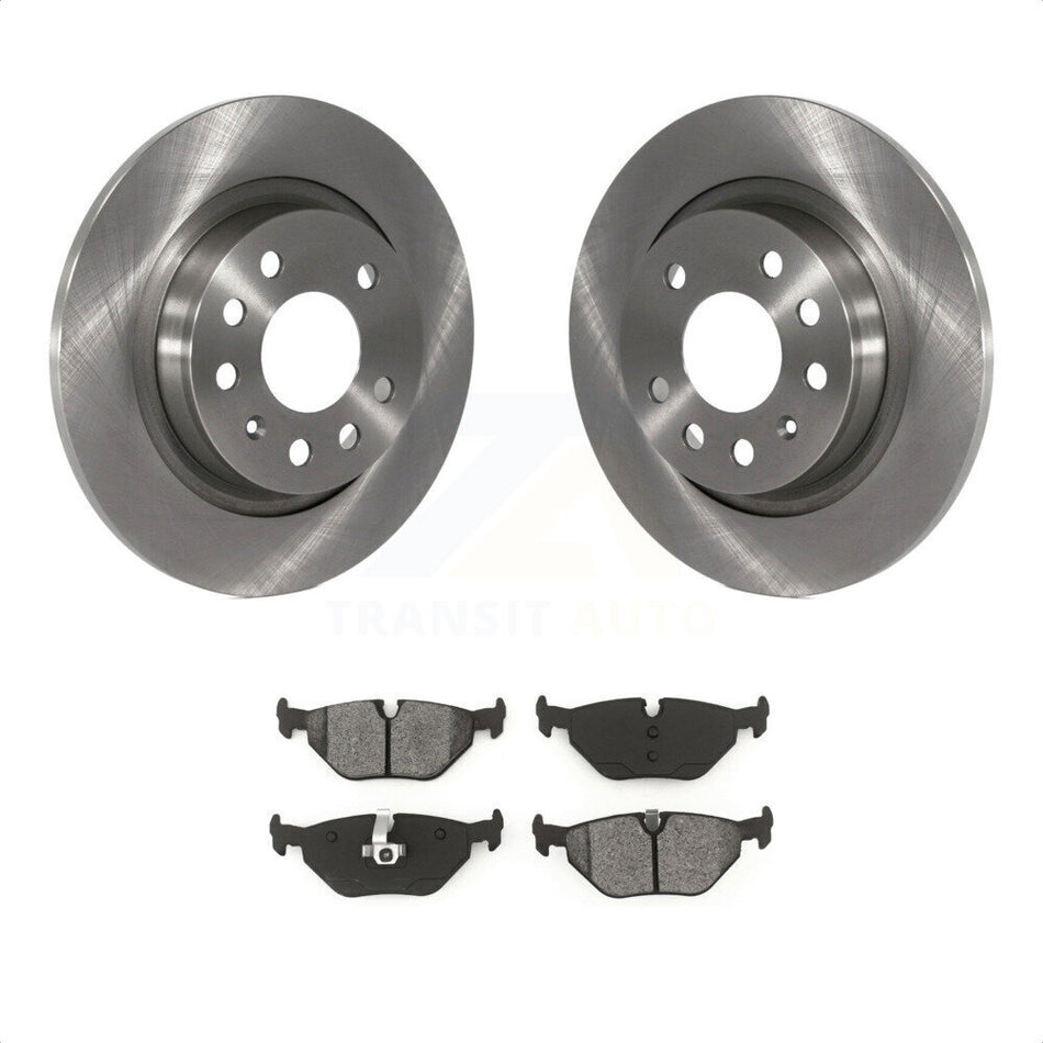 Rear Disc Brake Rotors And Semi-Metallic Pads Kit For 2003 Saab 9-3 Sedan With Solid Rotor K8S-101821 by Transit Auto