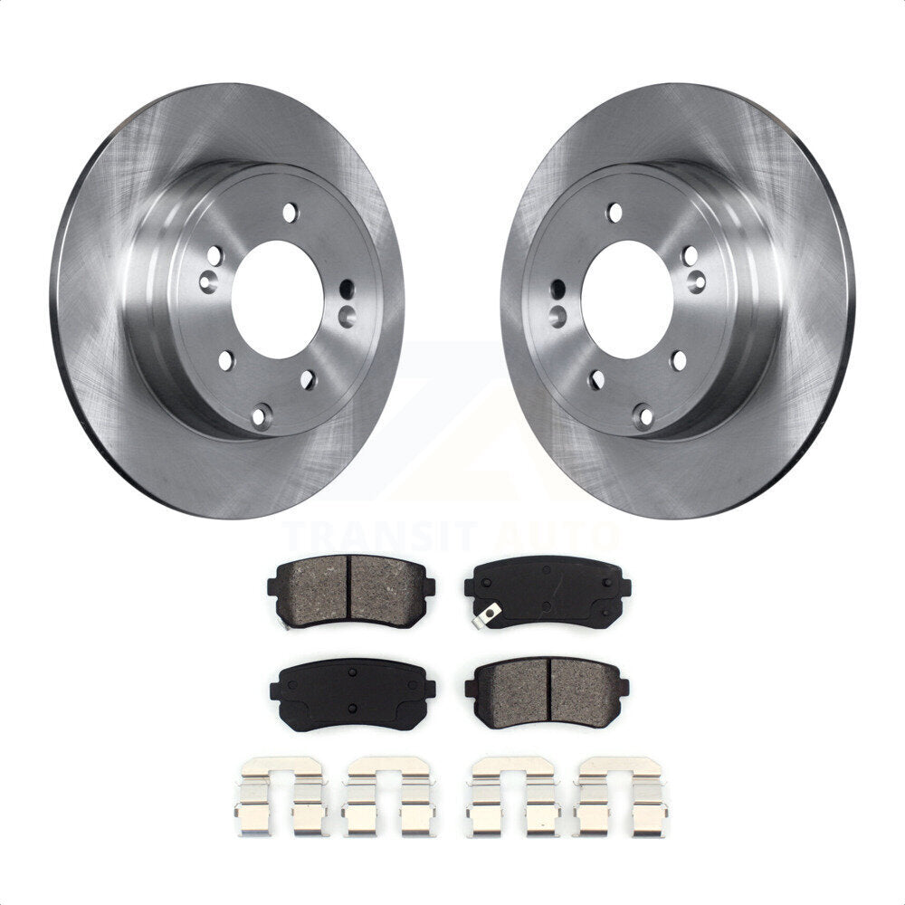 Rear Disc Brake Rotors And Semi-Metallic Pads Kit For Hyundai Sonata Tucson Kia Cadenza K8S-101843 by Transit Auto