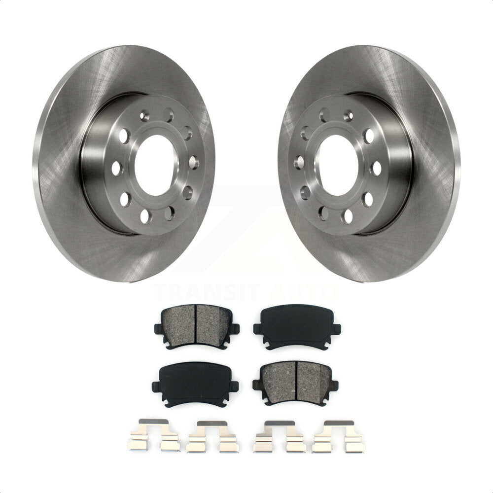 Rear Disc Brake Rotors And Semi-Metallic Pads Kit For Volkswagen Jetta Rabbit Audi A3 Quattro K8S-101846 by Transit Auto