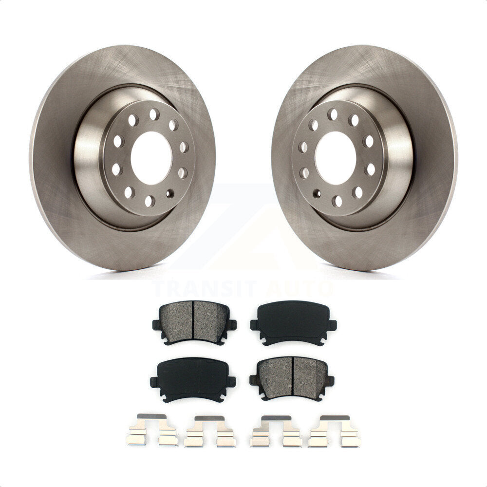 Rear Disc Brake Rotors And Semi-Metallic Pads Kit For Audi A6 Quattro With 302mm Diameter Rotor K8S-101854 by Transit Auto