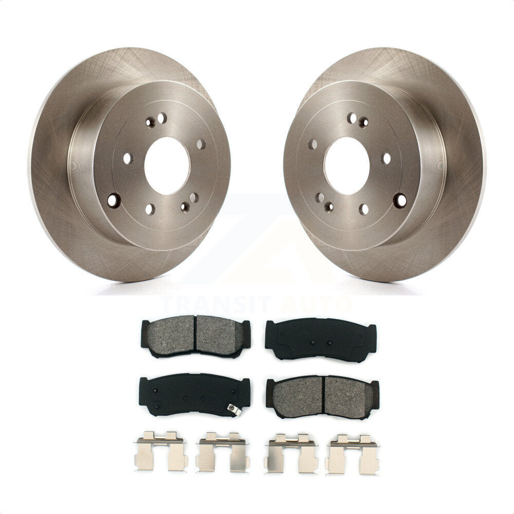 Rear Disc Brake Rotors And Semi-Metallic Pads Kit For 2007-2009 Hyundai Santa Fe K8S-101860 by Transit Auto