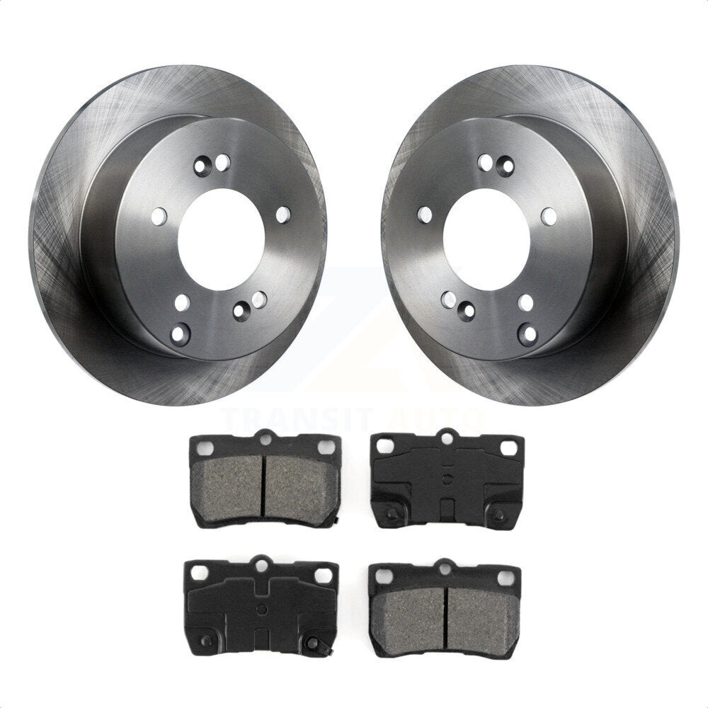 Rear Disc Brake Rotors And Semi-Metallic Pads Kit For Lexus IS250 K8S-101865 by Transit Auto