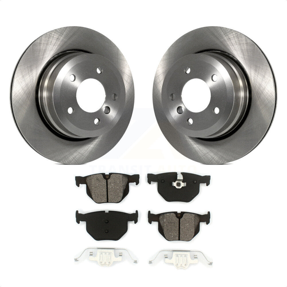 Rear Disc Brake Rotors And Semi-Metallic Pads Kit For BMW 530xi 535xi 528i xDrive 535i 528xi 525xi K8S-101870 by Transit Auto