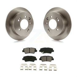 Rear Disc Brake Rotors And Semi-Metallic Pads Kit For 2010 Hyundai Elantra Sedan From 03 23 10 K8S-101871