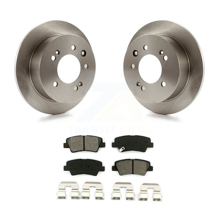 Rear Disc Brake Rotors And Semi-Metallic Pads Kit For 2010 Hyundai Elantra Sedan From 03 23 10 K8S-101871 by Transit Auto