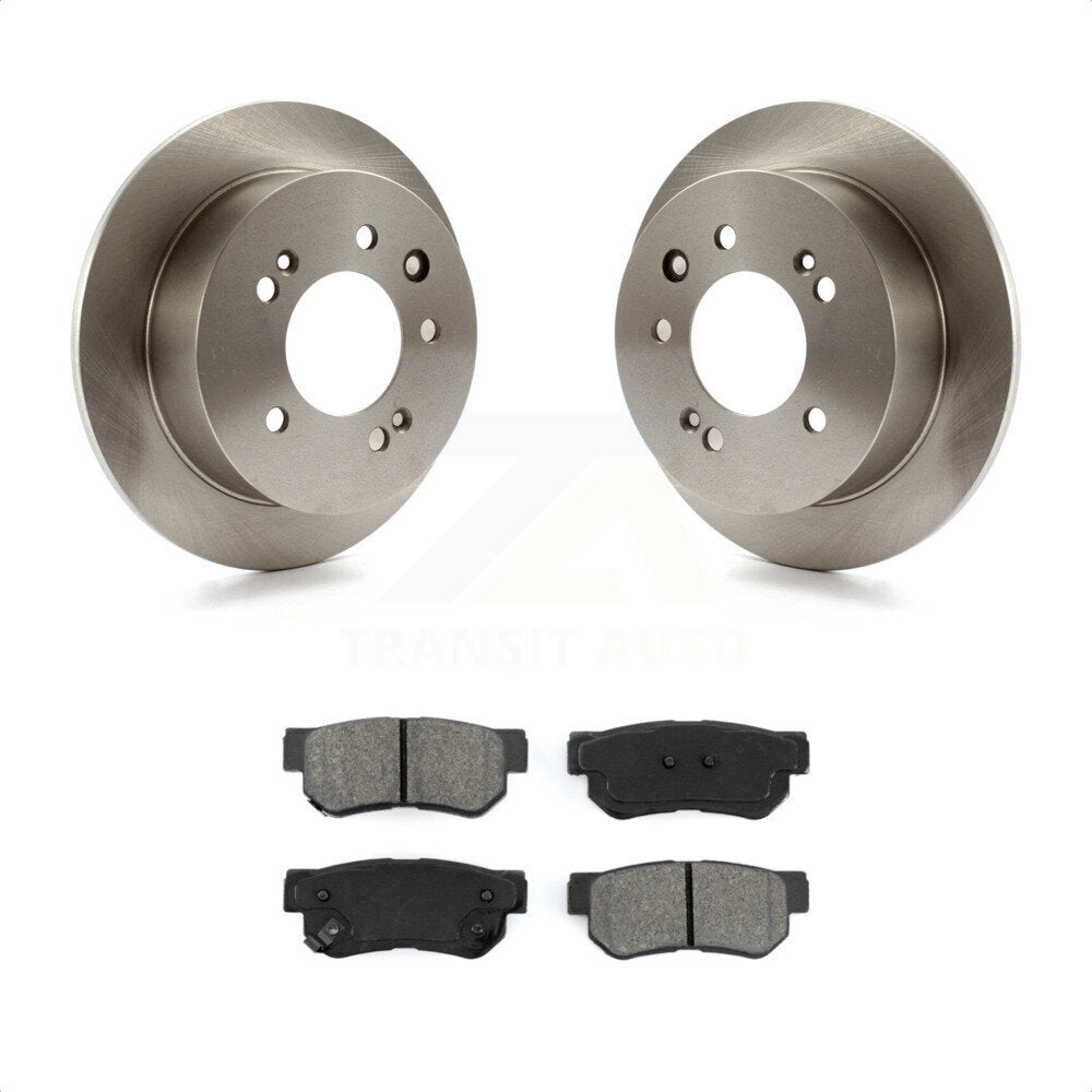 Rear Disc Brake Rotors And Semi-Metallic Pads Kit For Hyundai Elantra K8S-101872 by Transit Auto