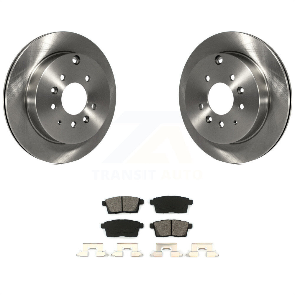 Rear Disc Brake Rotors And Semi-Metallic Pads Kit For Ford Edge Mazda CX-7 Lincoln MKX K8S-101875 by Transit Auto