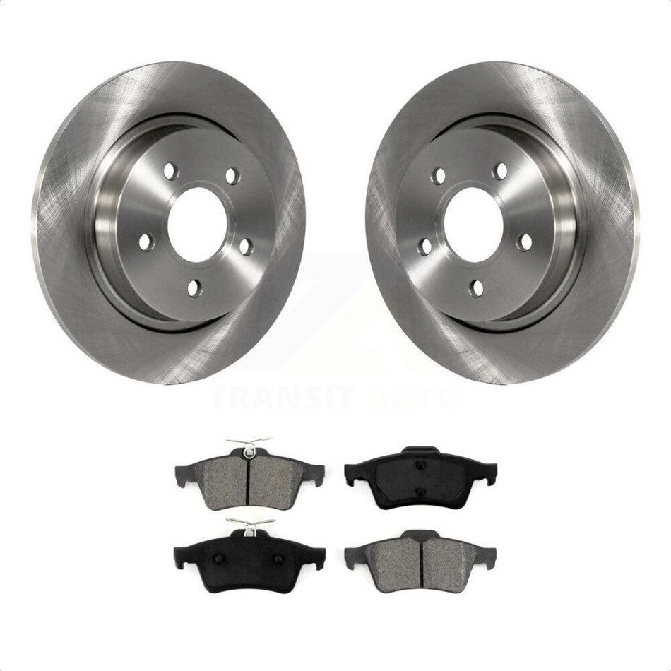 Rear Disc Brake Rotors And Semi-Metallic Pads Kit For Volvo S40 C70 C30 V50 K8S-101876 by Transit Auto