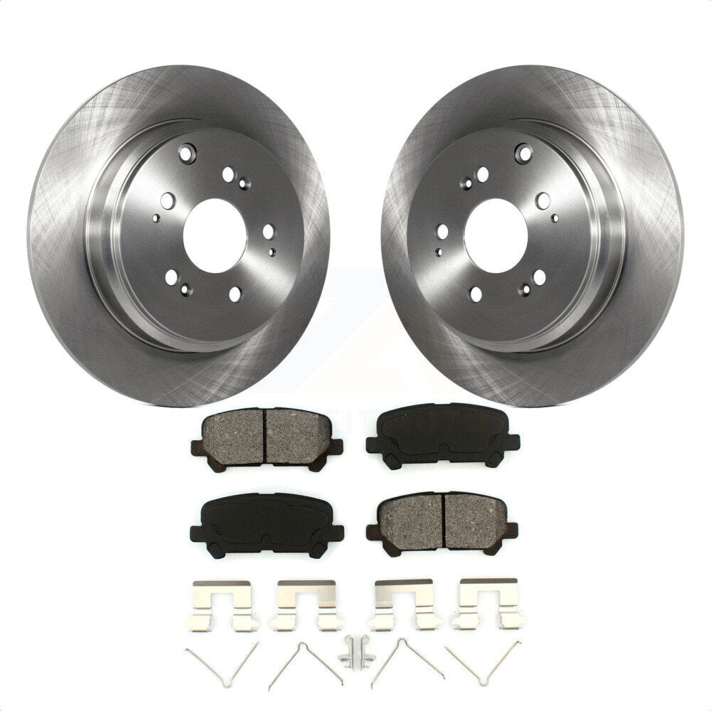 Rear Disc Brake Rotors And Semi-Metallic Pads Kit For Honda Odyssey Pilot Acura MDX ZDX K8S-101877 by Transit Auto