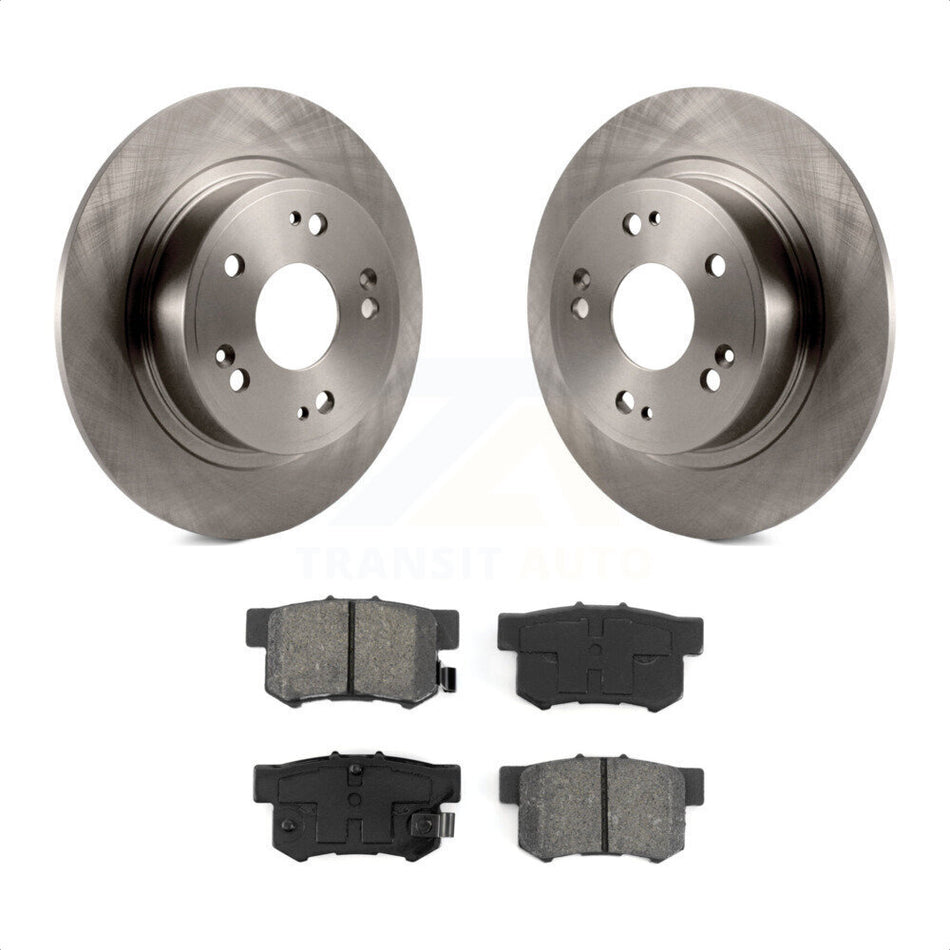 Rear Disc Brake Rotors And Semi-Metallic Pads Kit For Honda Accord Acura ILX K8S-101880 by Transit Auto