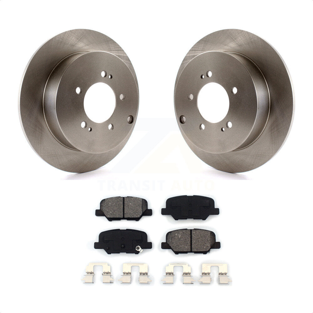 Rear Disc Brake Rotors And Semi-Metallic Pads Kit For 2013 Mitsubishi Outlander 3.0L K8S-101887 by Transit Auto