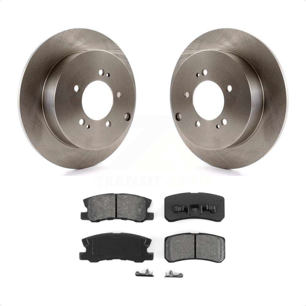 Rear Disc Brake Rotors And Semi-Metallic Pads Kit For Mitsubishi Lancer Outlander K8S-101888 by Transit Auto