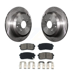 Rear Disc Brake Rotors And Semi-Metallic Pads Kit For 2007-2012 Hyundai Veracruz K8S-101889