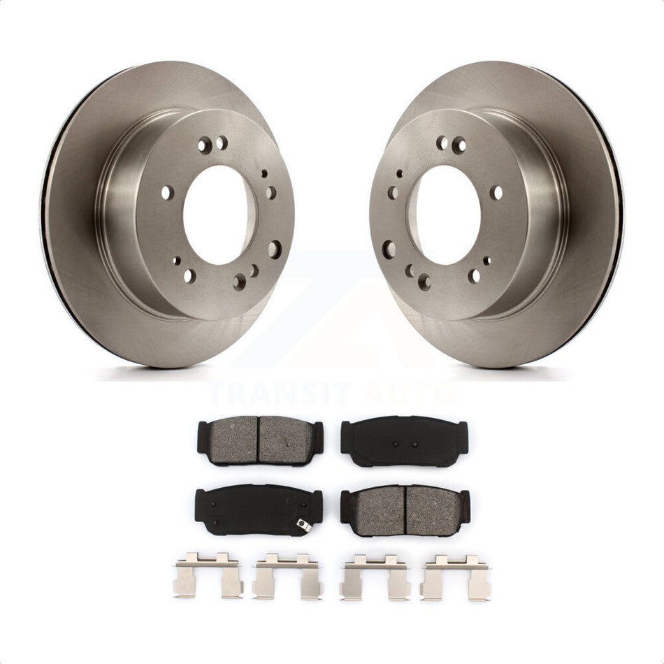 Rear Disc Brake Rotors And Semi-Metallic Pads Kit For 2007-2009 Kia Sorento K8S-101891 by Transit Auto