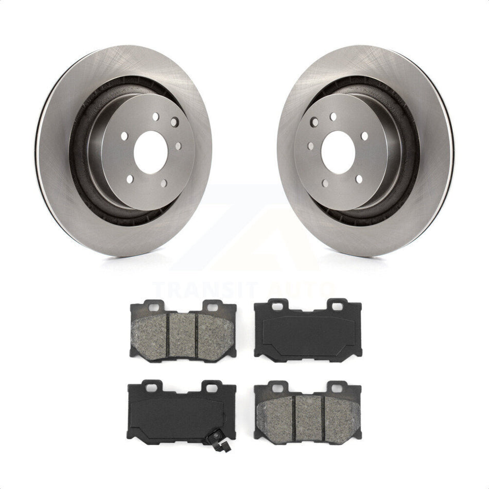 Rear Disc Brake Rotors And Semi-Metallic Pads Kit For INFINITI G37 Nissan 370Z Q60 Z K8S-101906 by Transit Auto