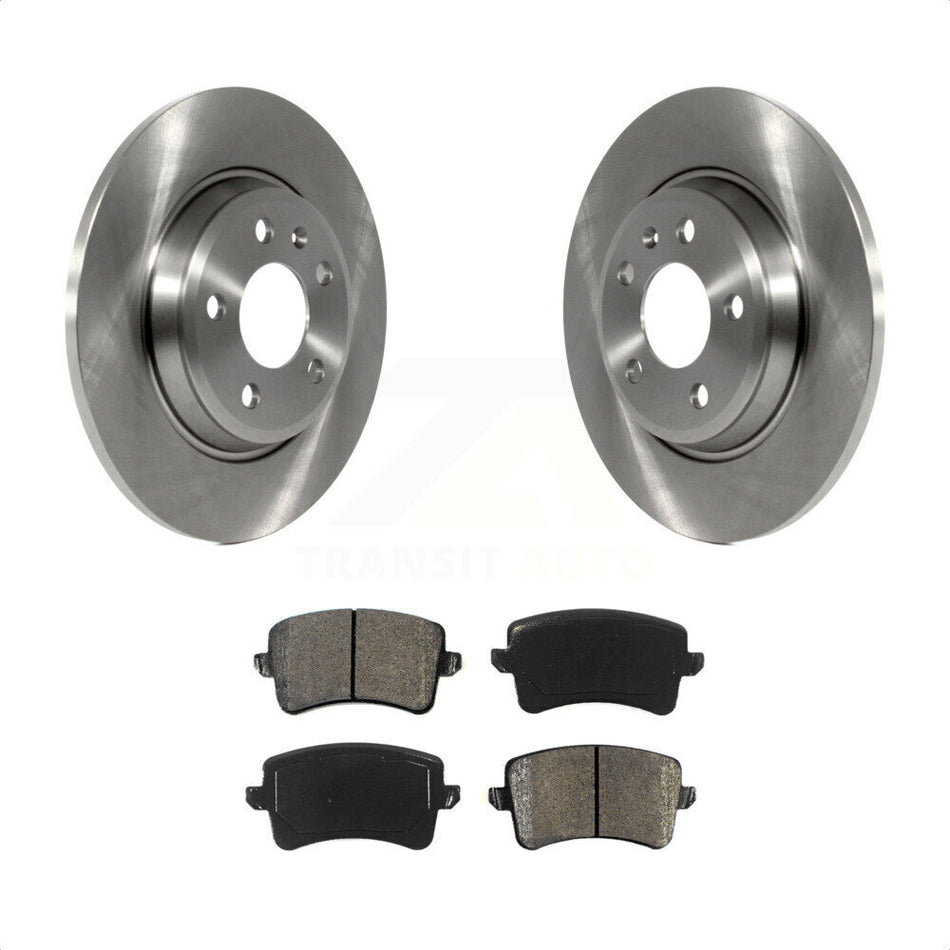 Rear Disc Brake Rotors And Semi-Metallic Pads Kit For Audi Q5 A4 Quattro A5 allroad S5 K8S-101911 by Transit Auto