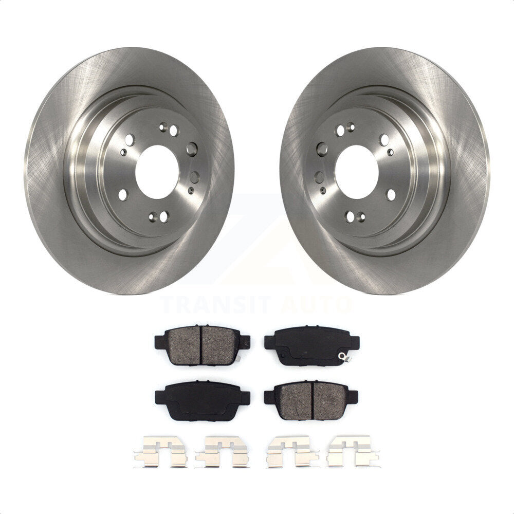 Rear Disc Brake Rotors And Semi-Metallic Pads Kit For 2009-2014 Acura TL K8S-101919 by Transit Auto