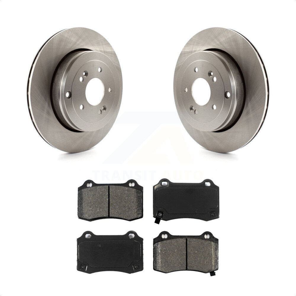 Rear Disc Brake Rotors And Semi-Metallic Pads Kit For Hyundai Genesis Coupe K8S-101924 by Transit Auto