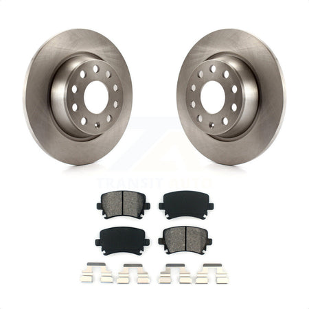 Rear Disc Brake Rotors And Semi-Metallic Pads Kit For Volkswagen Tiguan CC Jetta Audi Passat GTI A3 Eos Q3 Limited Quattro K8S-101931 by Transit Auto