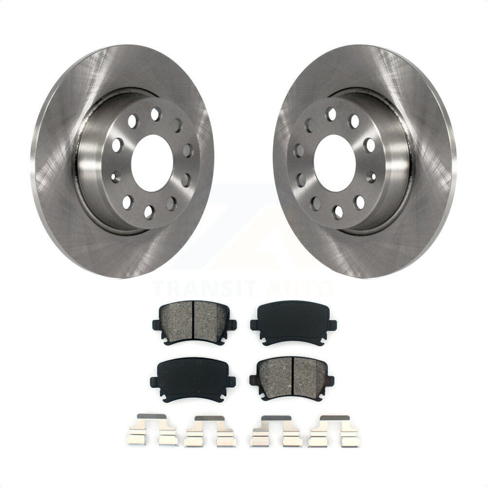 Rear Disc Brake Rotors And Semi-Metallic Pads Kit For Volkswagen GTI K8S-101932 by Transit Auto